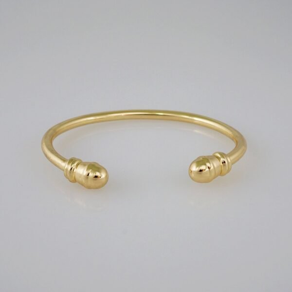 Bangles/ Pulsos/Plain/925 Silver Whit Gold Plated/ 14K Real Color// P925P01 - Image 2