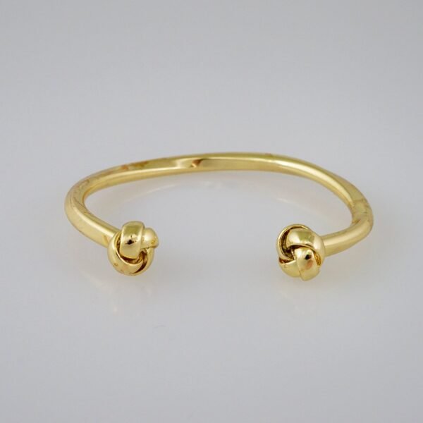 Bangles/ Pulsos/Plain/  925 Silver Whit Gold Plated/  14K Real Color// P925P02 - Image 2