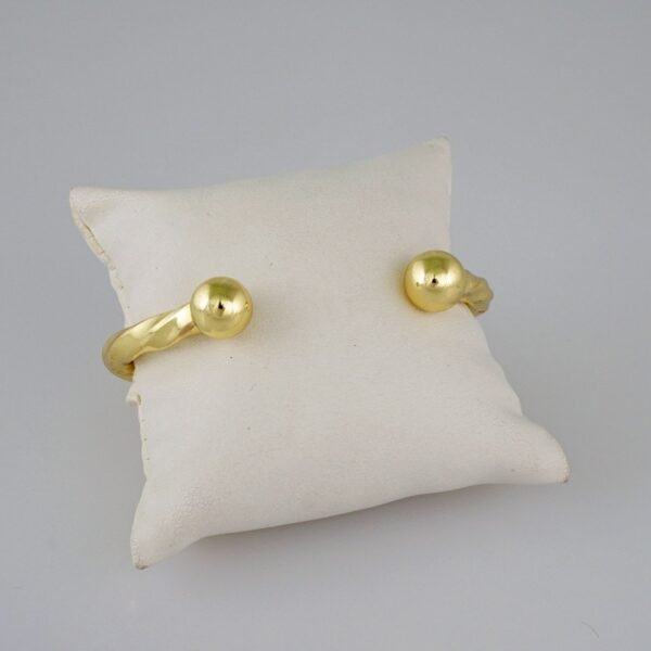 Bangles/ Pulsos/Plain/  925 Silver Whit Gold Plated/  14K Real Color// P925P04