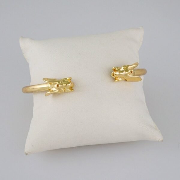 Bangles/ Pulsos/Plain/  925 Silver Whit Gold Plated/  14K Real Color// P925P06