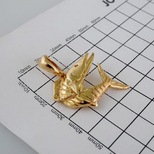 Pendants/Colgantes/Plain/  925 Silver Whit Gold Plated/14K Real Color// PEN925P03 - Image 2
