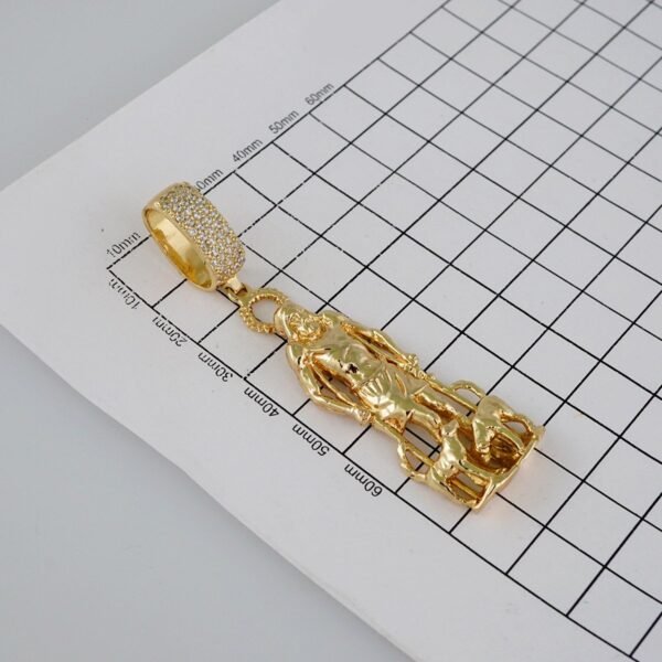 Pendants/Colgantes/Plain/  925 Silver Whit Gold Plated/  14K Real Color// PEN925P11 - Image 2