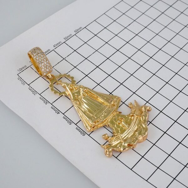 Pendants/Colgantes/Plain/  925 Silver Whit Gold Plated/  14K Real Color// PEN25P12 - Image 2