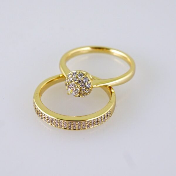 Women Ring/ Anillos Damas/ Wedding Ring/ Zircon Stone/ 14K Real Color// R0103E - Image 2