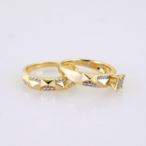 Women Ring/ Anillos Damas/ Wedding Ring/ Zircon Stone/ 14K Real Color// R0105E