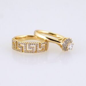 Women Ring/ Anillos Damas/ Wedding Ring/ Zircon Stone/ 14K Real Color// R0106E