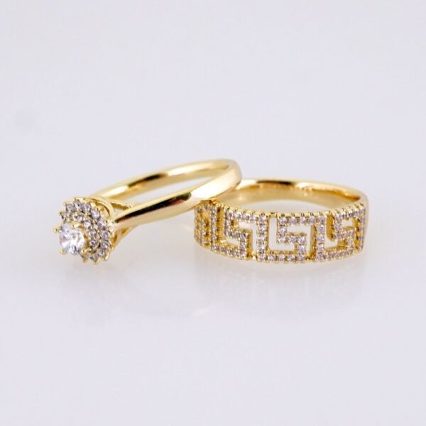 Women Ring/ Anillos Damas/ Wedding Ring/ Zircon Stone/ 14K Real Color// R0106E - Image 2
