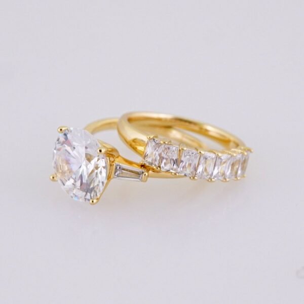 Women Ring/ Anillos Damas/ Wedding Ring/ Zircon Stone/ 14K Real Color// R0108E - Image 3