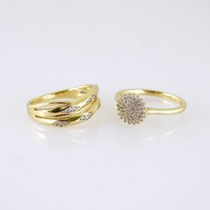 Women Ring/ Anillos Damas/ Wedding Ring/ Zircon Stone/ 14K Real Color// R0110E