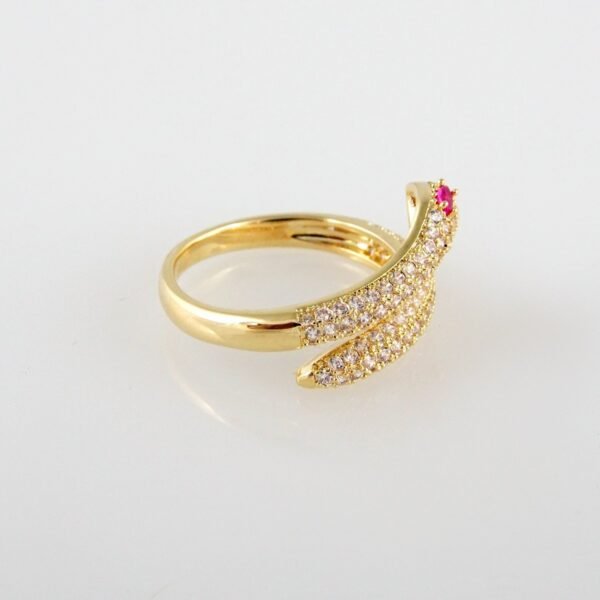 R061 Ring - Anillos - 14K Real Color - Zircon Stone - Ajustable - Image 3