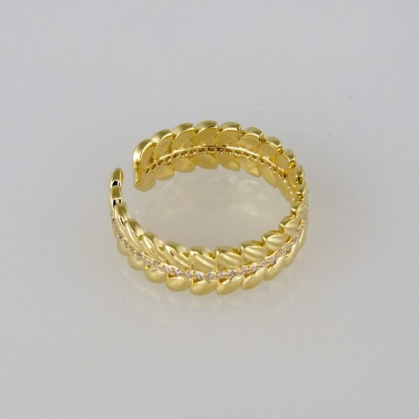 R066 Ring - Anillos - 14K Real Color - Zircon Stone - Ajustable - Image 2