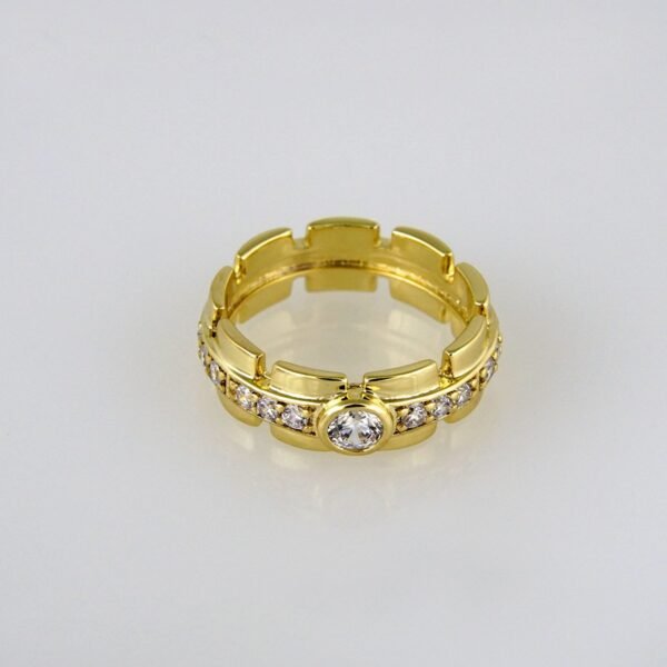 Men Ring/ Anillos Caballeros/  14K Real Color/  Zircon Stone// R072