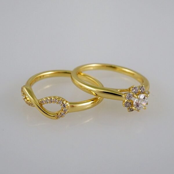Women Ring/ Anillos Damas/ Wedding Ring/ Zircon Stone/ 14K Real Color// R081E - Image 2