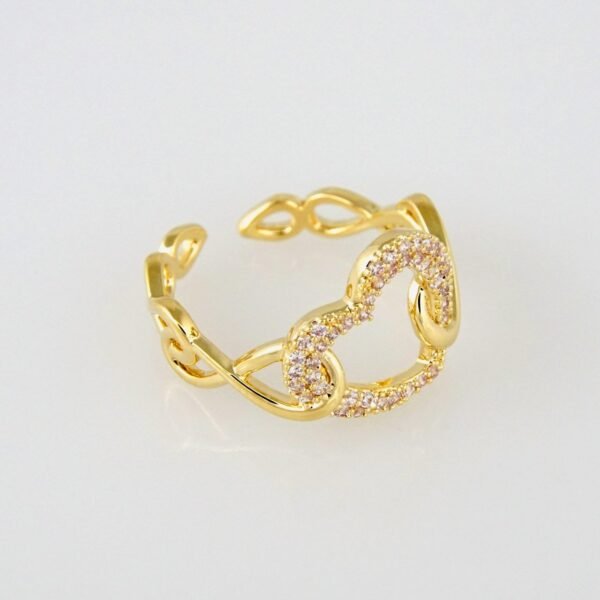 R082 Ring - Anillos - Zircon Stone - 14K Real Color - Ajustable - Image 2