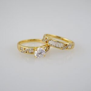 Women Ring/ Anillos Damas/ Wedding Ring/ Zircon Stone/ 14K Real Color// R082E