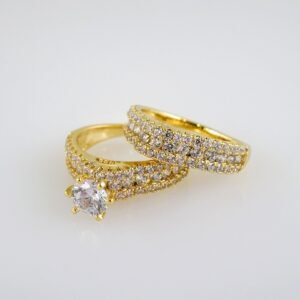 Women Ring/ Anillos Damas/ Wedding Ring/ Zircon Stone/ 14K Real Color// R085E