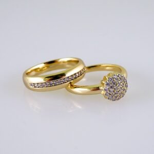Women Ring/ Anillos Damas/ Wedding Ring/ Zircon Stone/ 14K Real Color// R093E