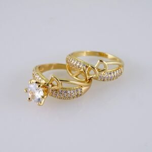 Women Ring/ Anillos Damas/ Wedding Ring/  Zircon Stone/  14K Real Color// R095E
