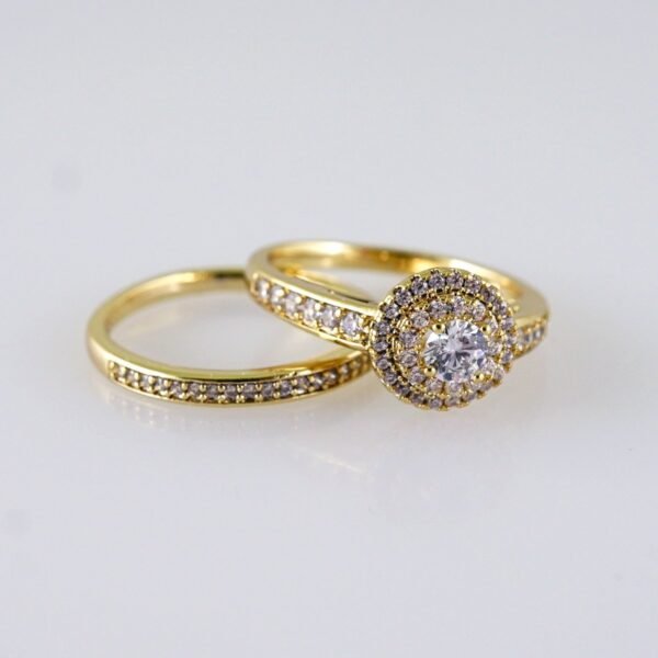 Women Ring/ Anillos Damas/ Wedding Ring/ Zircon Stone/ 14K Real Color// R096E