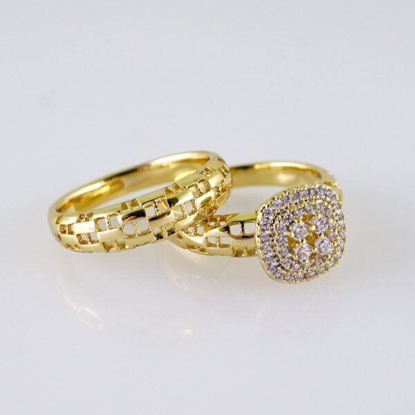 Women Ring/ Anillos Damas/ Wedding Ring/ Zircon Stone/ 14K Real Color// R098E - Image 2