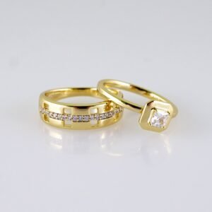 Women Ring/ Anillos Damas/ Wedding Ring/ Zircon Stone/ 14K Real Color// R099E