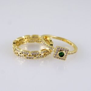 Women Ring/ Anillos Damas/ Wedding Ring/ Zircon Stone/ 14K Real Color// R0101E