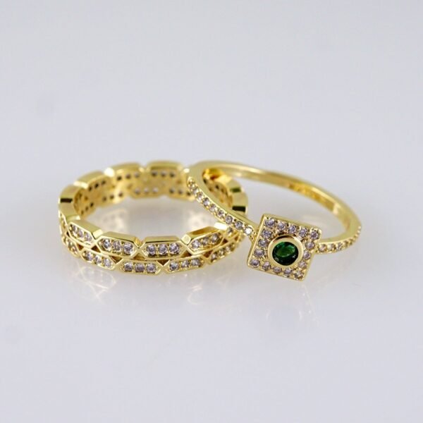 Women Ring/ Anillos Damas/ Wedding Ring/ Zircon Stone/ 14K Real Color// R0101E