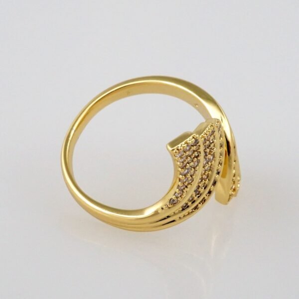 R109 Ring - Anillos Damas - 14K Real Color - Zircon Stone - Ajustable - Image 2