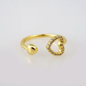 R147 Ring - Anillos - 14K Real Color - Zircon Stone - Ajustable