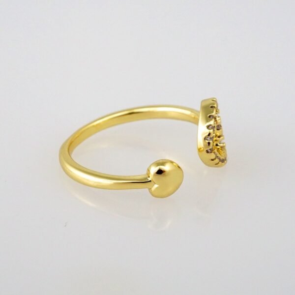 R147 Ring - Anillos - 14K Real Color - Zircon Stone - Ajustable - Image 2