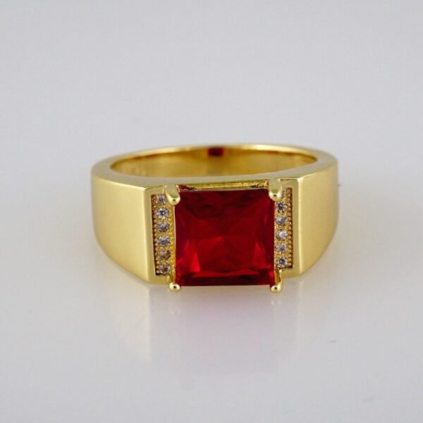 Men Ring/ Anillos Caballero/   14K Real Color/  Zircon Stone// R214