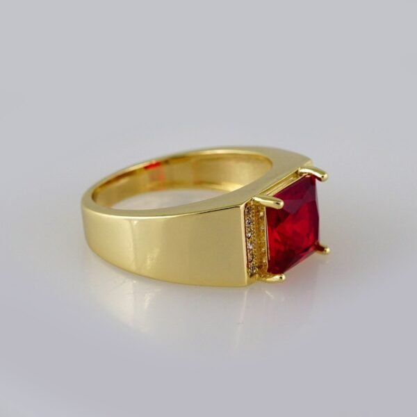 Men Ring/ Anillos Caballero/   14K Real Color/  Zircon Stone// R214 - Image 2