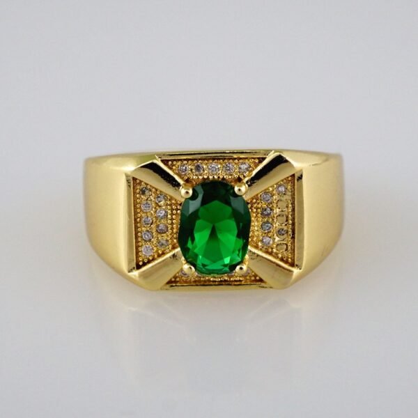 Men Ring/ Anillos Caballero/  14K Real Color/ Zircon Stone// R223
