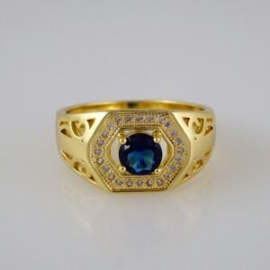 Men Ring/ Anillos Hombre/ 14K Real Color/ Zircon Stone// R237
