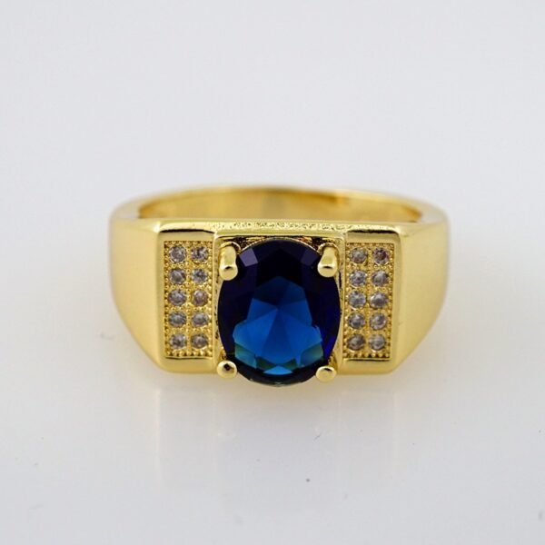 Men Ring/ Anillos Hombre/   14K Real Color/  Zircon Stone// R240