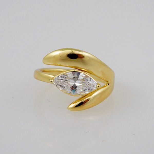 Women Ring/ Anillos Damas/  14K Real Color/ Zircon Stone/ Ajustable// R376