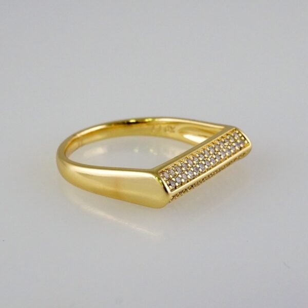 Women Ring/ Anillos Damas/  14K Real Color/  Zircon Stone// R418 - Image 2