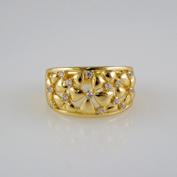 Women Ring/ Anillos Damas/  14K Real Color/  Zircon Stone// R420
