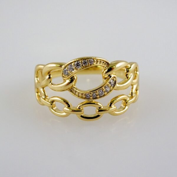Women Ring/ Anillos Damas/  14K Real Color/  Zircon Stone// R451