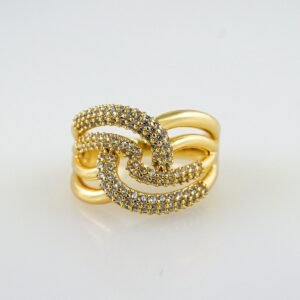 Women Ring/ Anillos Damas/  14K Real Color/ Zircon Stone// R452