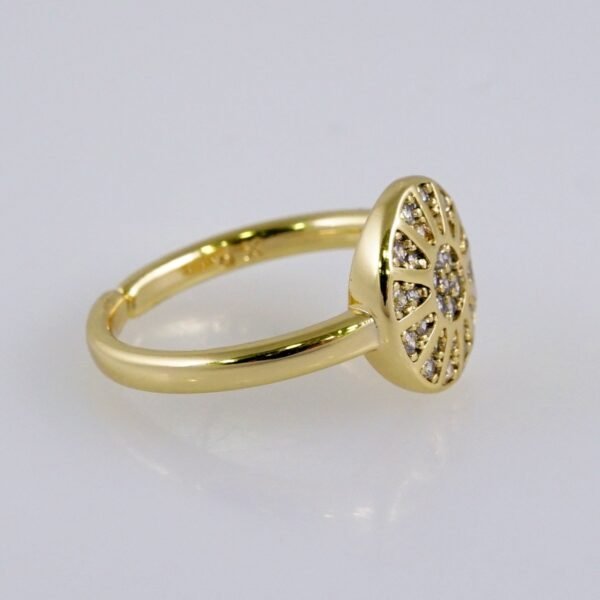 Woman Ring/ Anillos Damas/  14K Real Color/  Zircon Stone/ Ajustable// R495 - Image 2