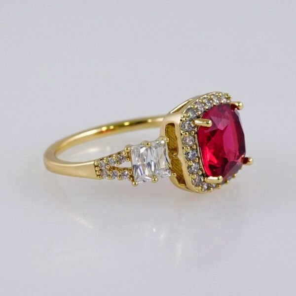 Woman Ring/ Anillos Damas/  14K Real Color/  Zircon Stone// R499 - Image 2