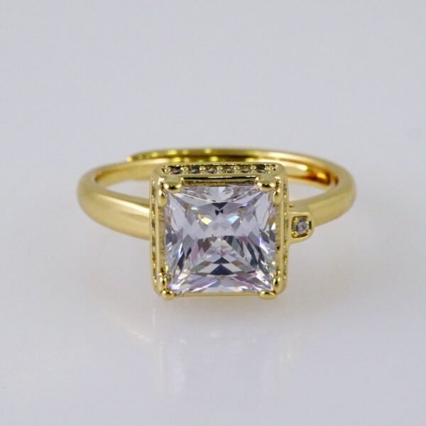 Woman Ring/ Anillos Damas/  14K Real Color/  Zircon Stone/ Ajustable// R503