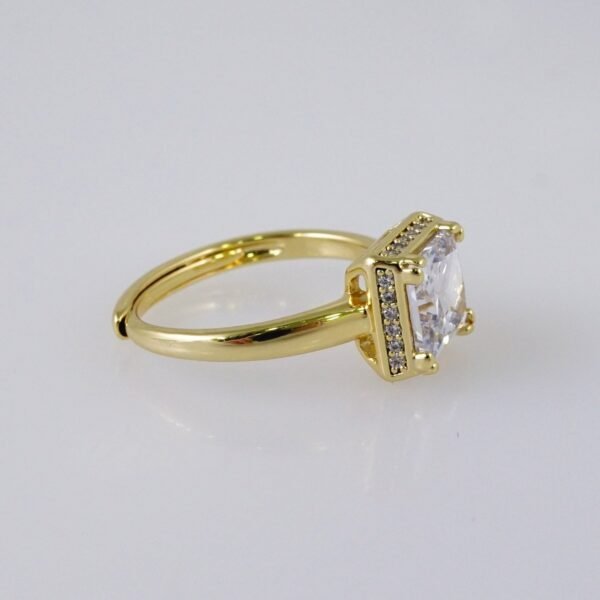 Woman Ring/ Anillos Damas/  14K Real Color/  Zircon Stone/ Ajustable// R503 - Image 2