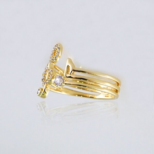 Woman Ring/ Anillos Damas/  14K Real Color/  Zircon Stone/ Ajustable// R527 - Image 2