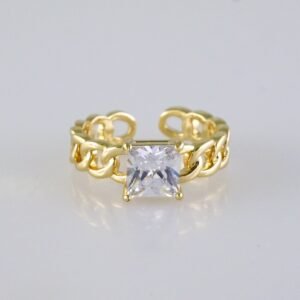 Woman Ring/ Anillos Damas/  14K Real Color/  Zircon Stone/  Ajustable// R529