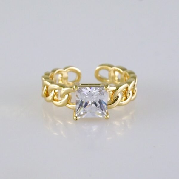 Woman Ring/ Anillos Damas/  14K Real Color/  Zircon Stone/  Ajustable// R529