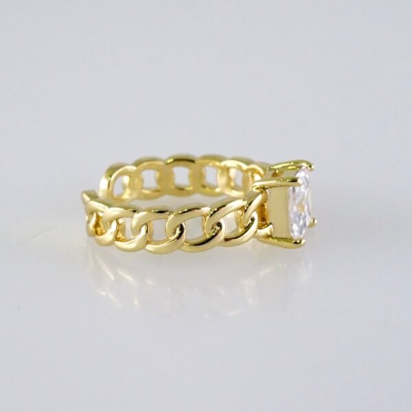 Woman Ring/ Anillos Damas/  14K Real Color/  Zircon Stone/  Ajustable// R529 - Image 2