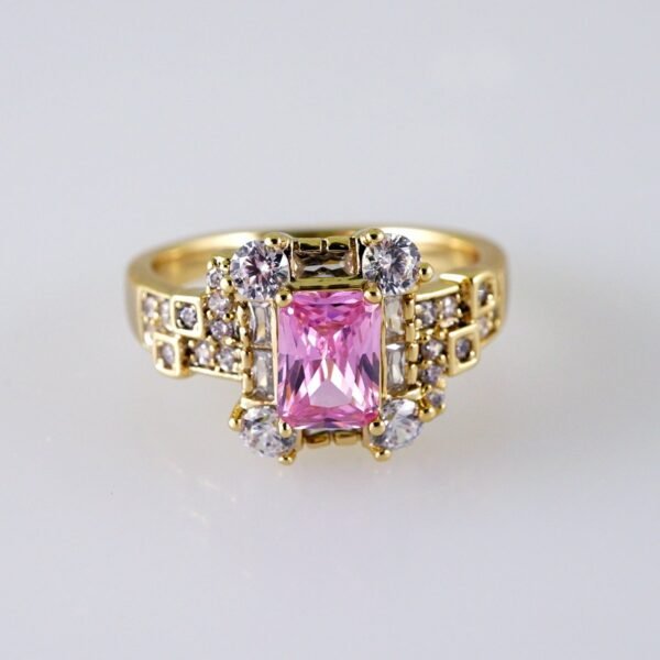 Women Ring/ Anillos Damas/  14K Real Color/  Zircon Stone// R536