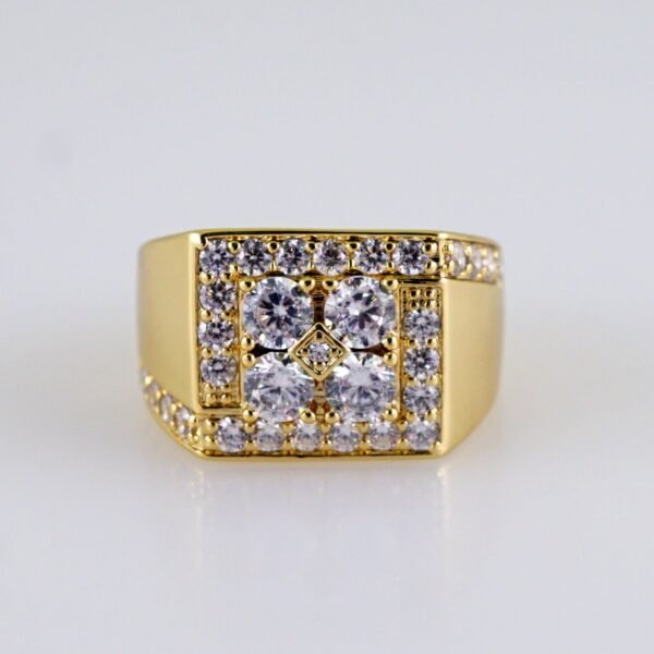 Men Ring/ Anillos Hombre/  14K Real Color//  Zircon Stone// R557